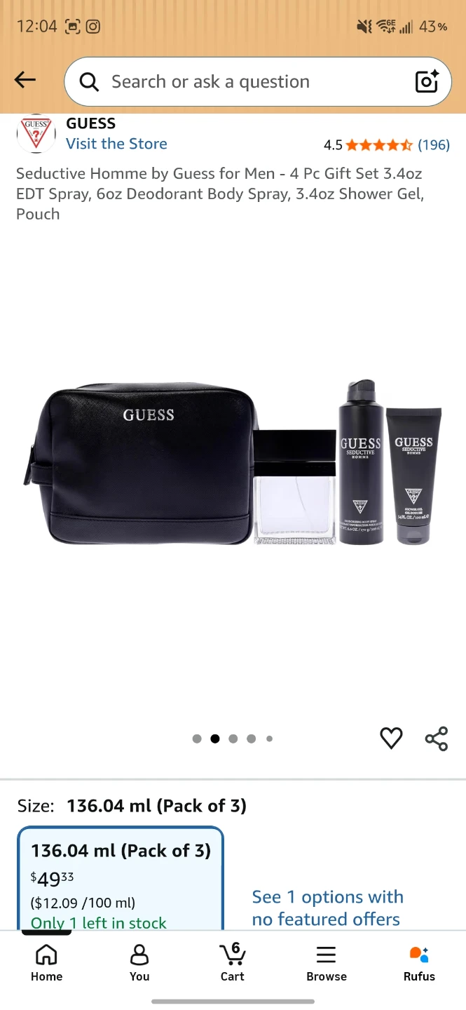 Guess Seductive Homme 4 Pc Gift Set with Pouch - photo 5