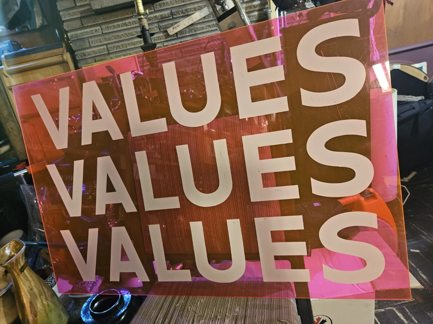 Large "VALUES" Sign - photo 4
