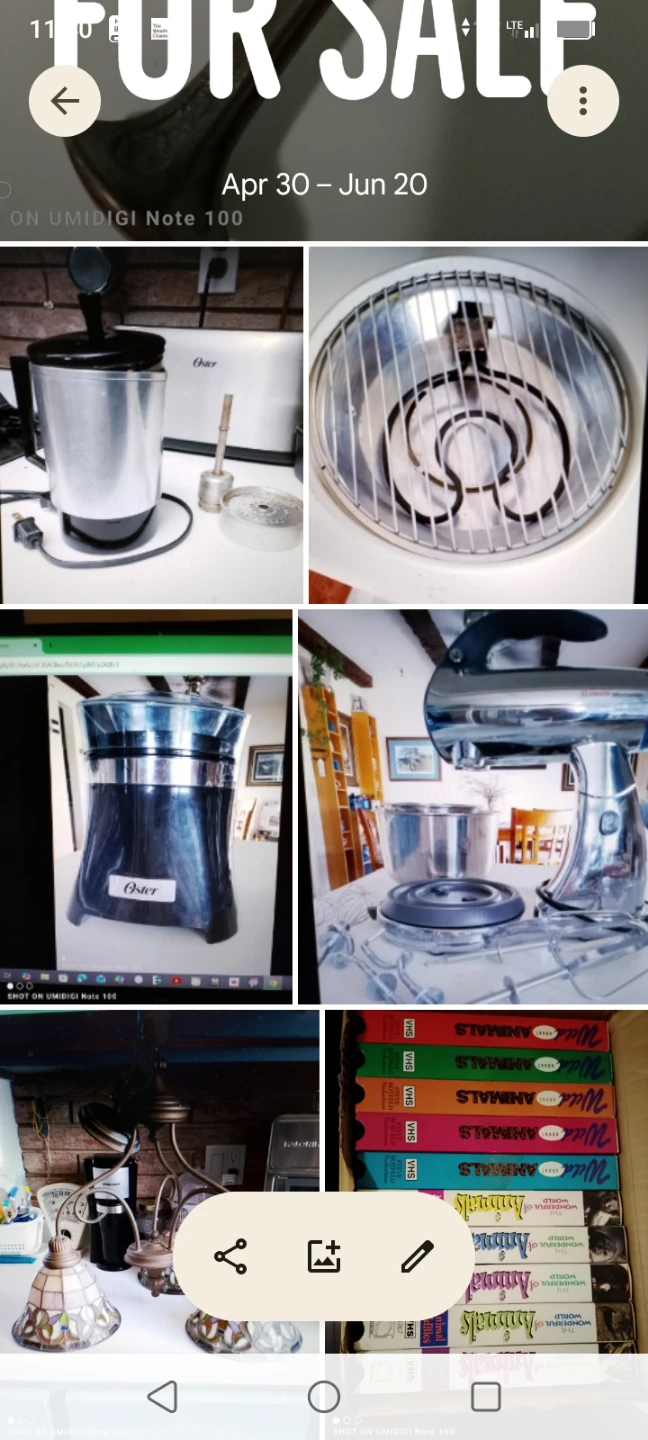 Sunbeam electric mixer, mini vintage coffee pot, ice cream maker