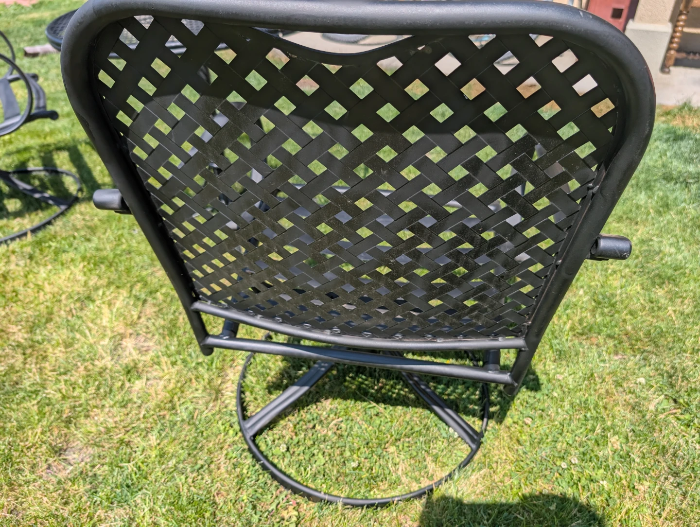 Black Metal Swivel Patio Chair - photo 5