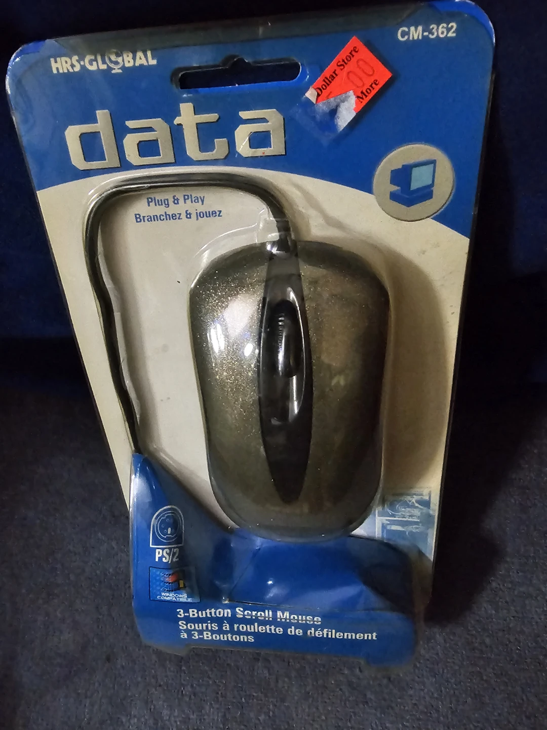 HRS Global Data 3-Button Scroll Mouse CM-362
