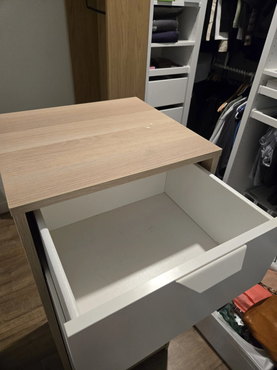 Ikea ASKVOLL White and Oak 5-Drawer Dresser - photo 2