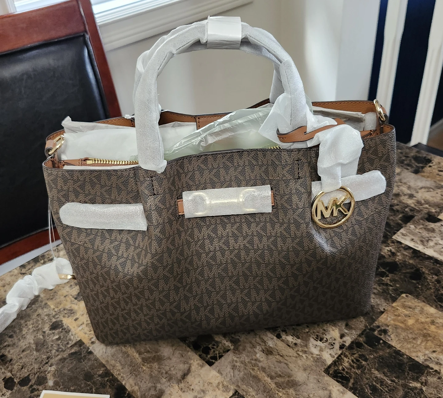 Michael Kors Carson MD CZ Satchel Brown - photo 2