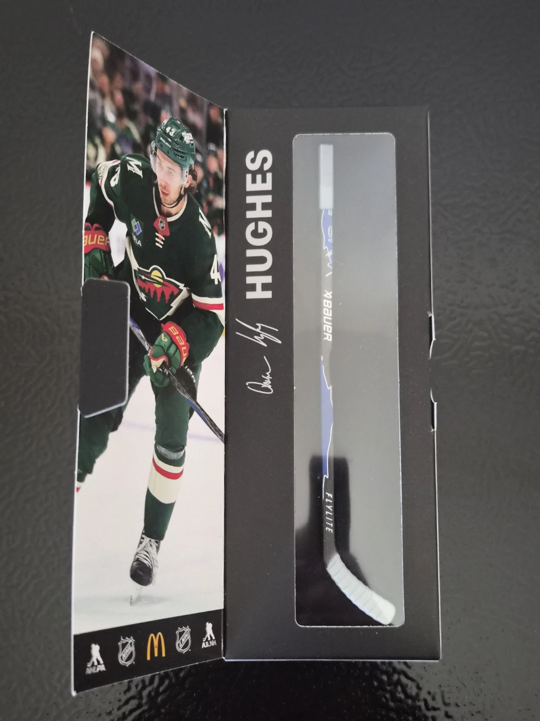 Read Bio | McDonalds 25/26 Quinn Hughes NHL Star Mini Stick