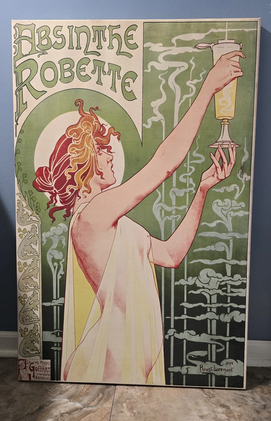 Canvas 40"x26" Absinthe Robette Vintage Poster