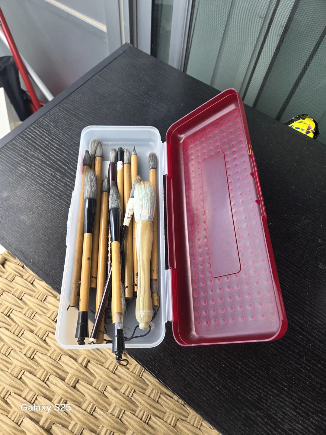 Set of 12 Chinese Calligraphy Brushes in Case
