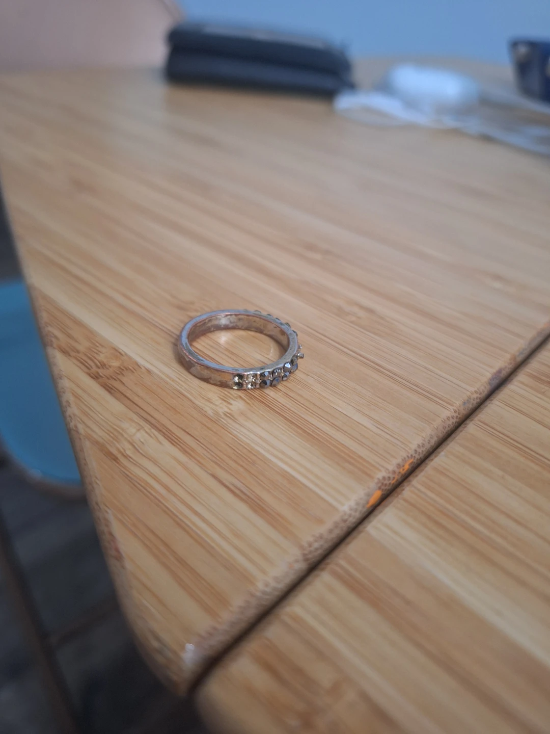 Silver-toned ring with stones - photo 4