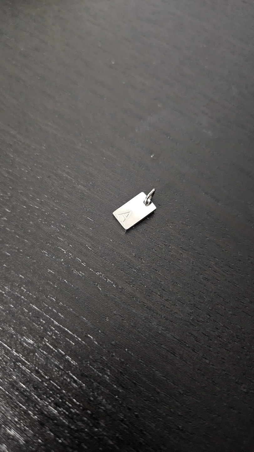 Stainless Steel A Charm Pendant - photo 2