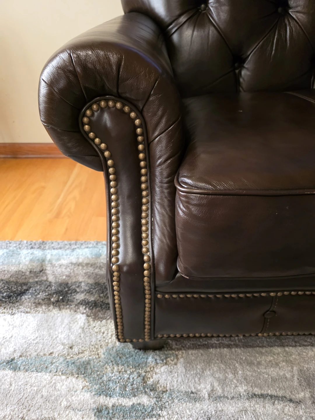 Top grain leather couch - photo 5