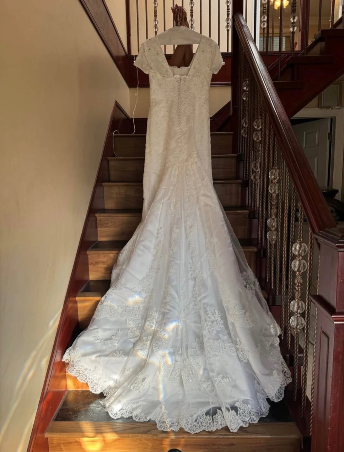 White Lace Wedding Dress - photo 2