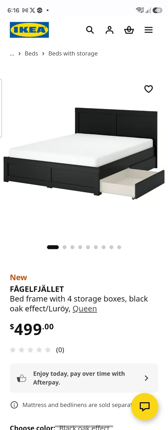 IKEA FÄGELFJÄLLET Queen Bed Frame and Mattress - photo 2