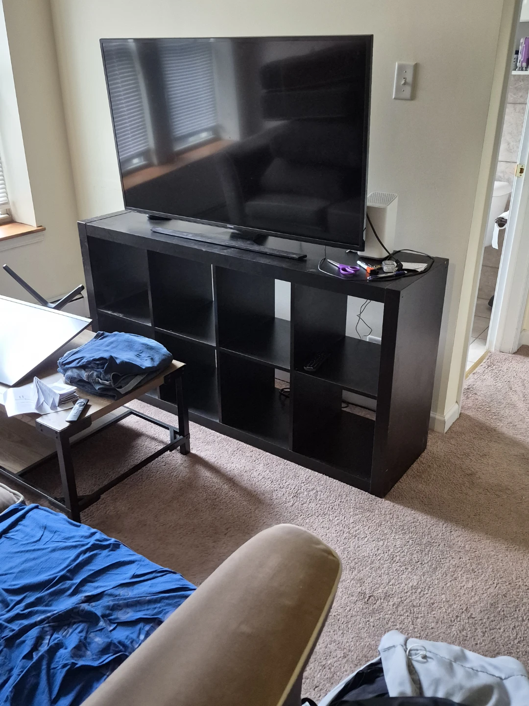 Black Cube Storage Shelf