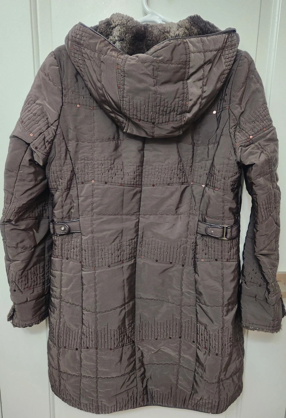 ⚽️ Brown Quilted Coat with Sequin Detail - photo 2