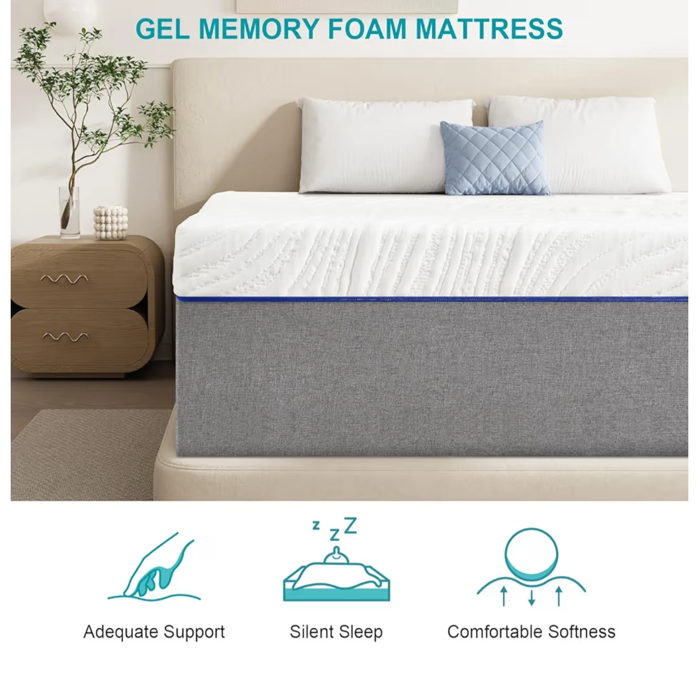Twolike Queen Mattress - 10 Inch Breathable Memory Foam - photo 3