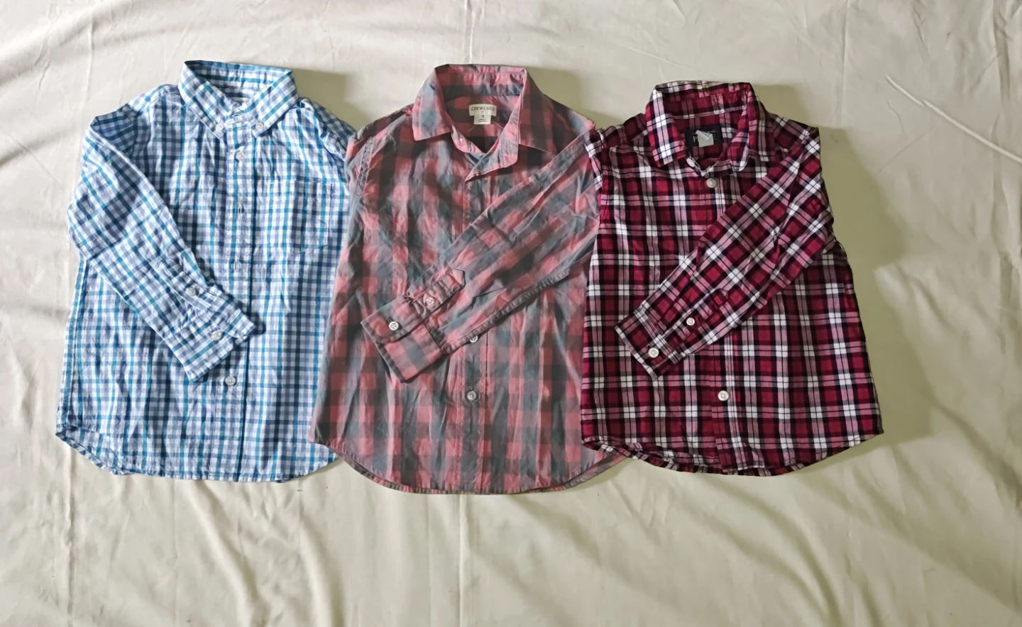 Boys Plaid Button-Up Shirts - Lot of 3