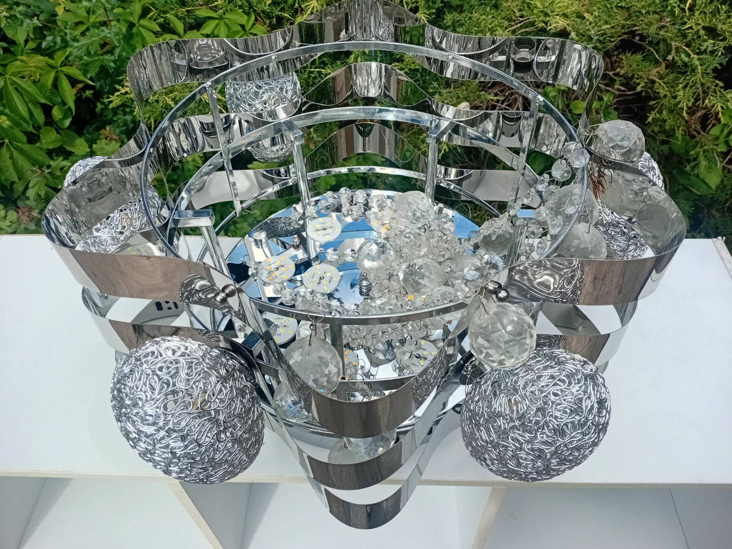 Sparkling Chandelier with Crystal Accents