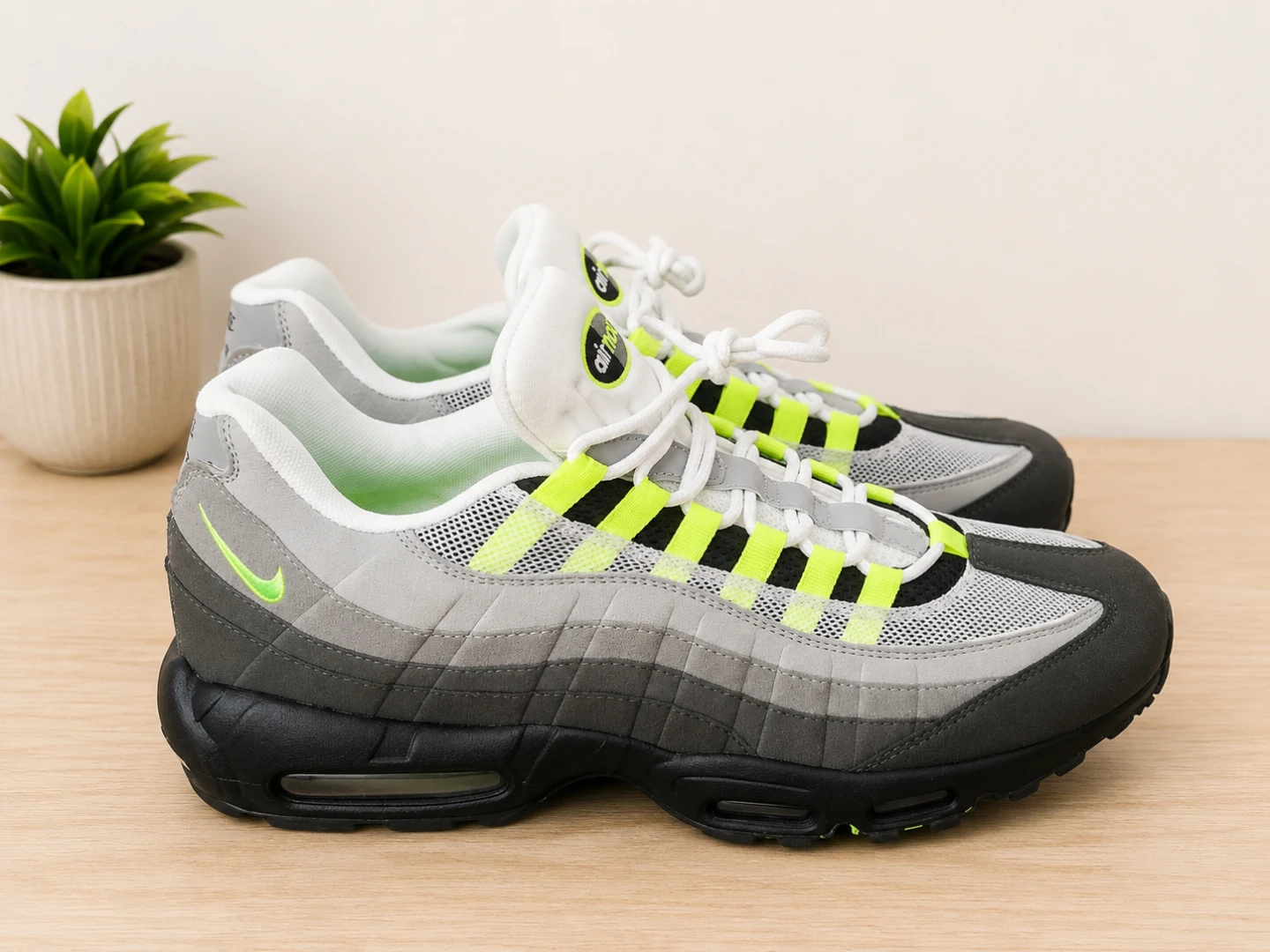 Nike Air Max 95 Neon Volt Grey Shoes - photo 2