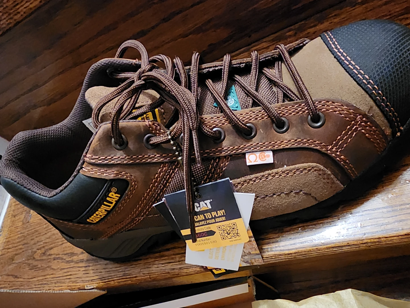 Caterpillar Safety Shoes - Brown, Size 9.5 Wide - photo 3