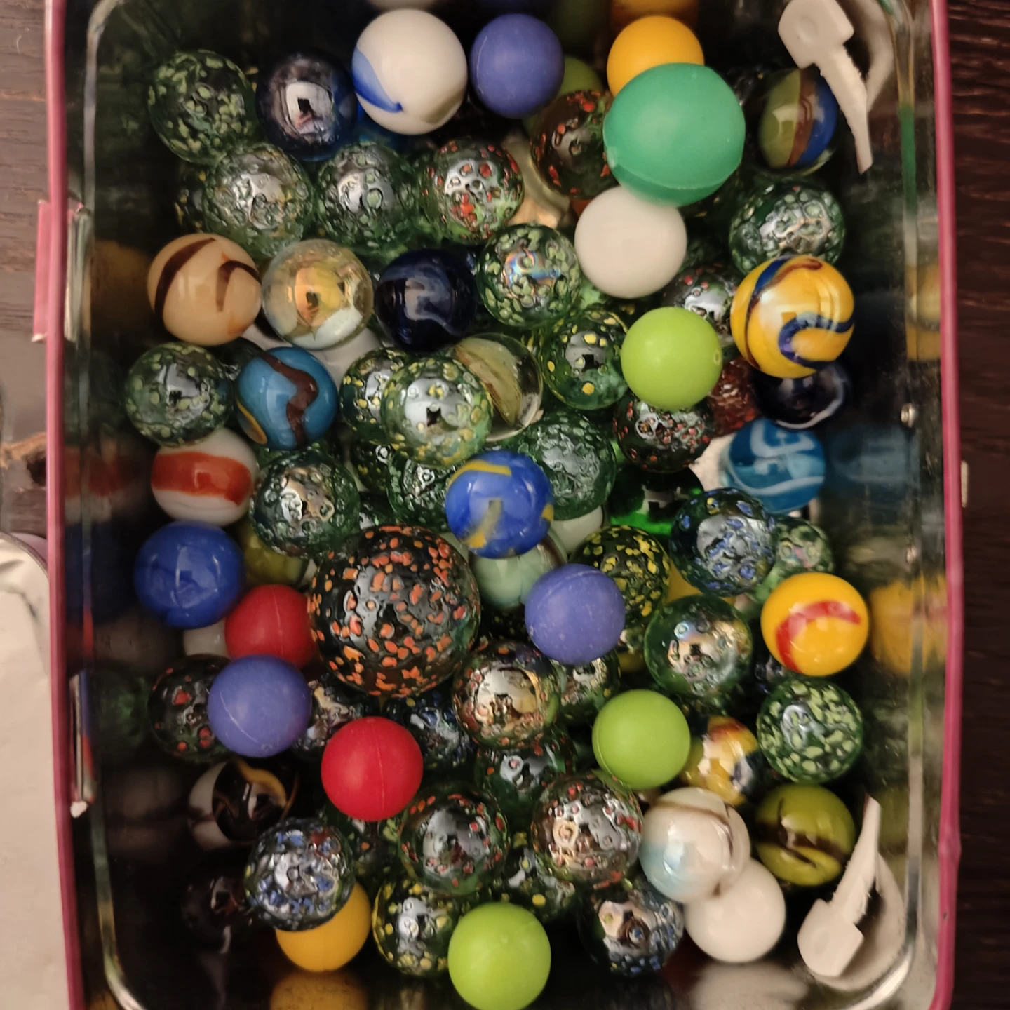 Assorted Glass and Plastic Marbles