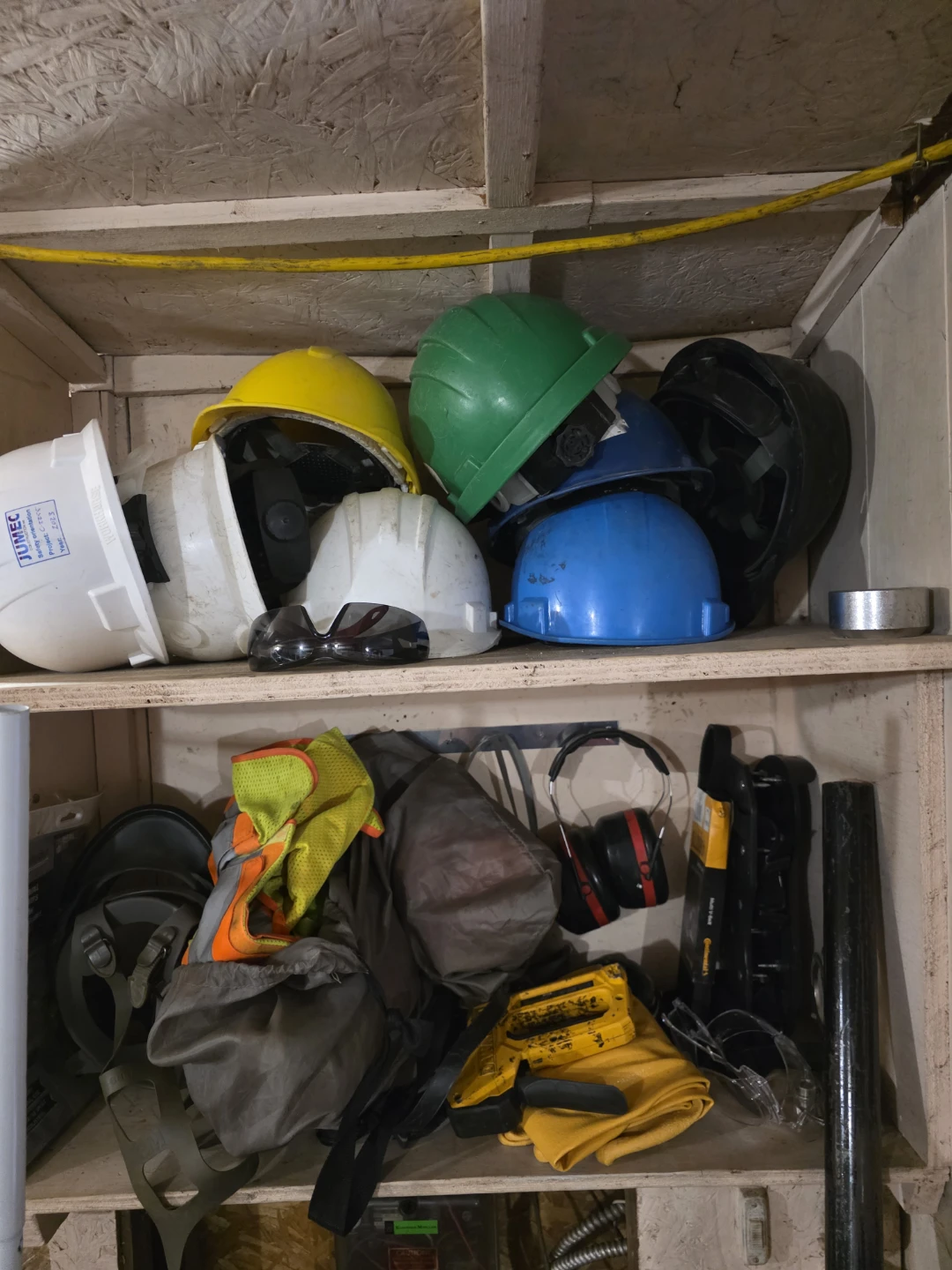 Assorted Hard Hats and Safety Gear