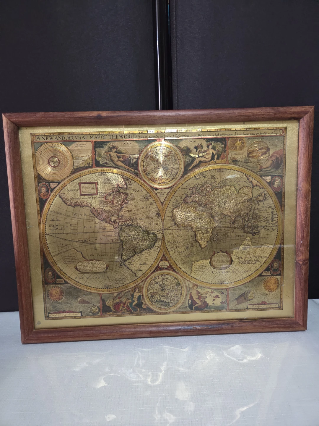 Framed Map of the World
