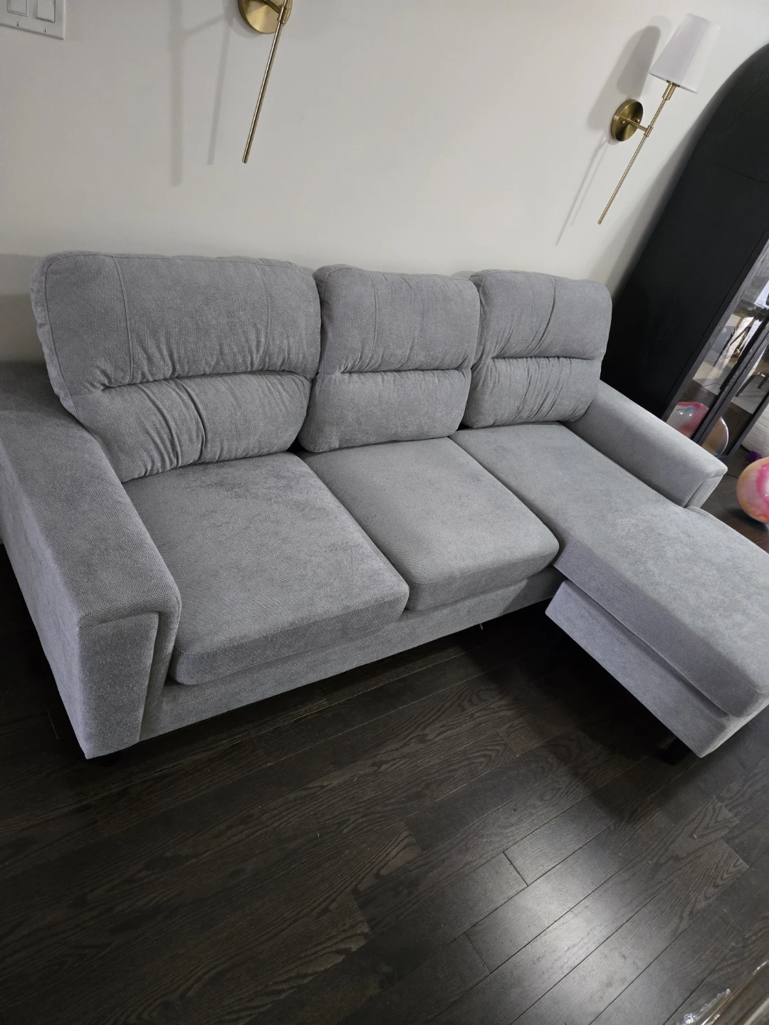 Grey Sectional Sofa reversible  ( never been used ) - photo 3