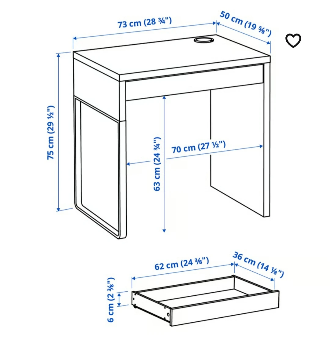 IKEA MICKE Desk Black-Brown - photo 2