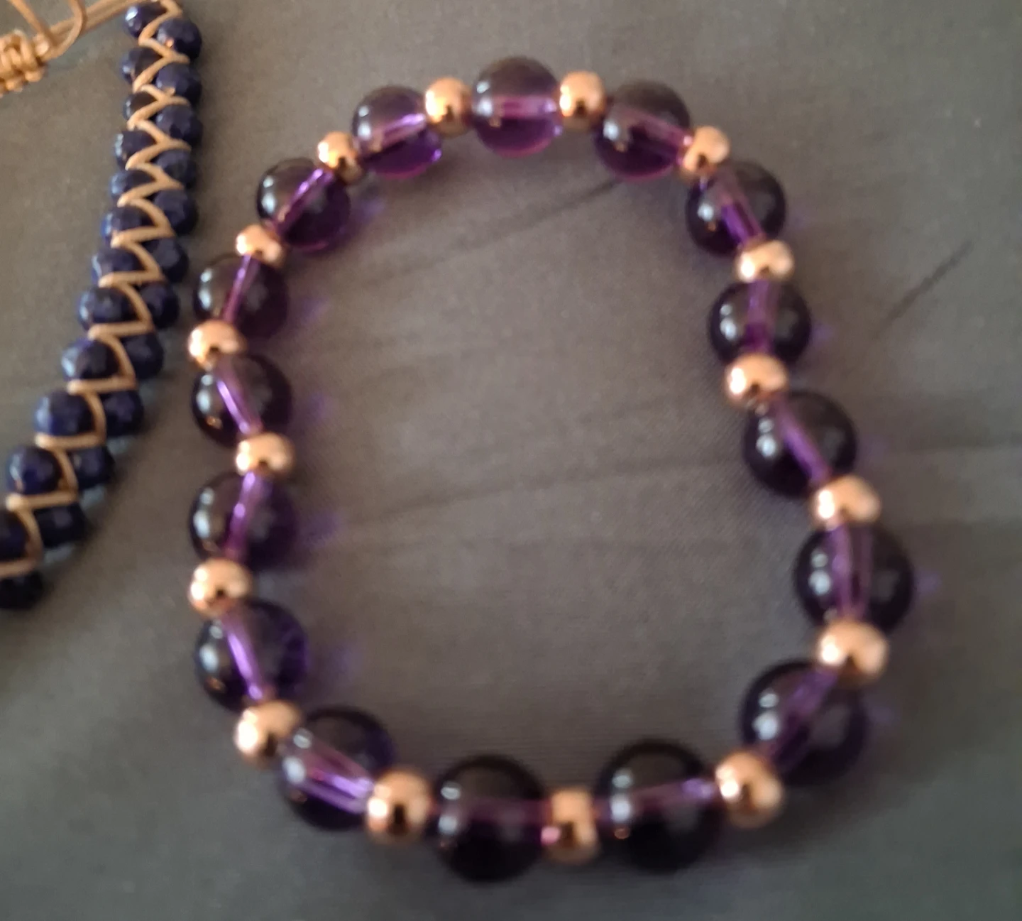 Beaded Bracelets - Purple and Blue - photo 4