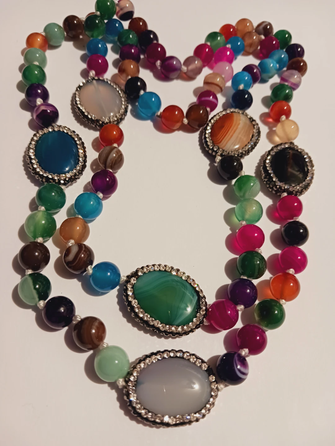 Gorgeous Genuine Agate Gemstones Necklace