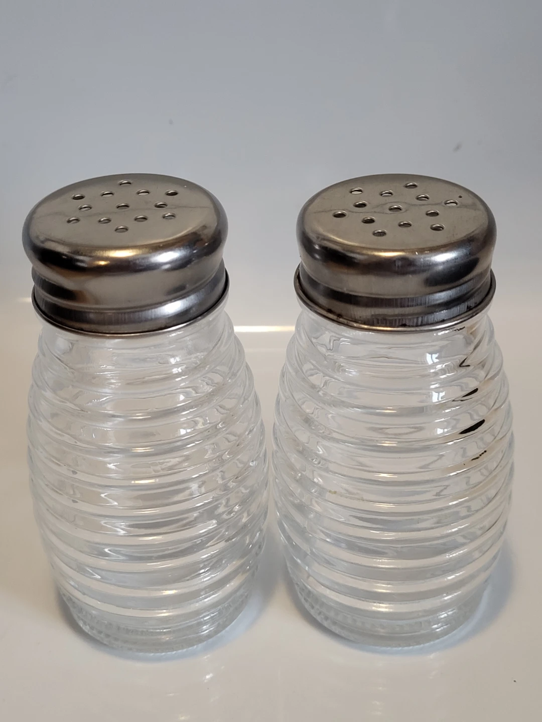 Glass Salt and Pepper Shakers