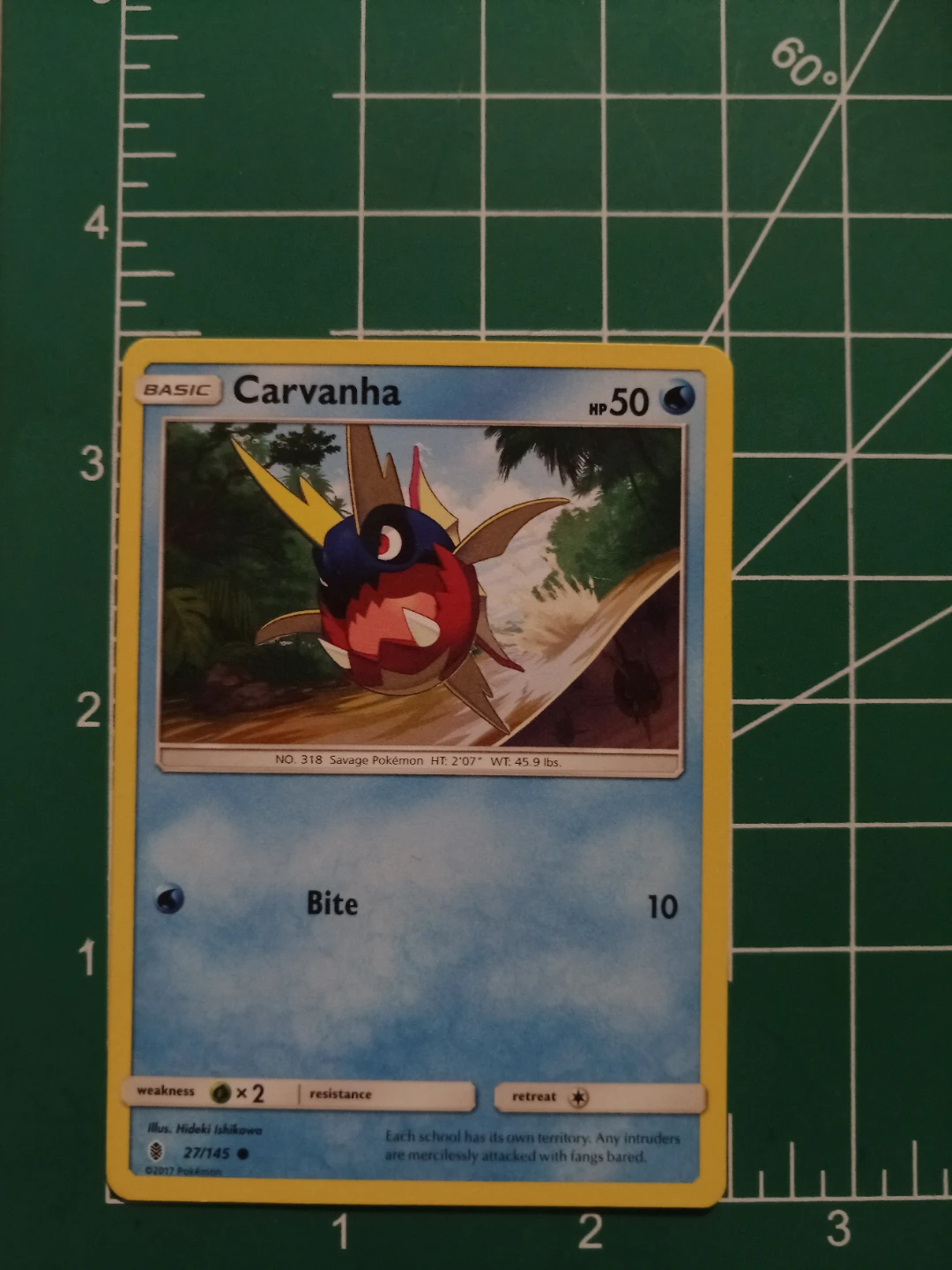 Pokemon Carvanha Trading Card 27/145