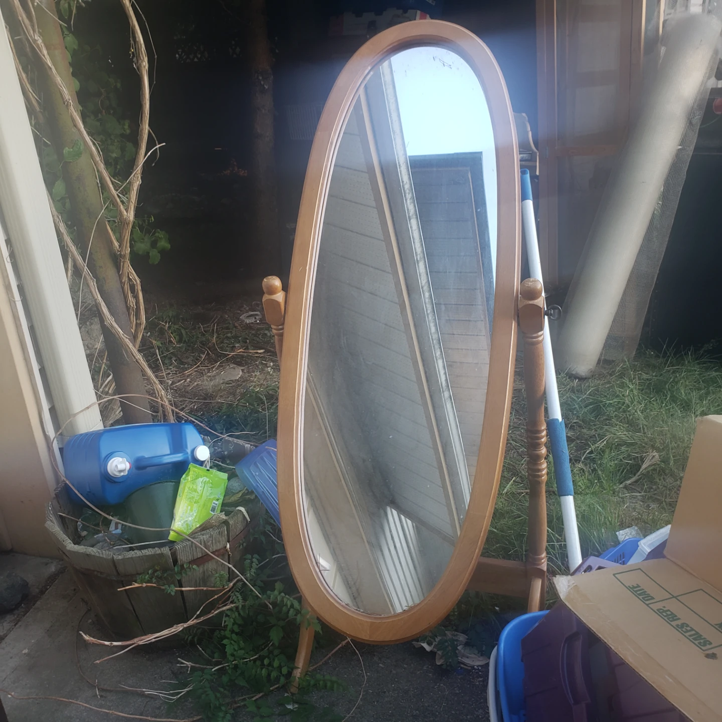 Oval Standing Mirror