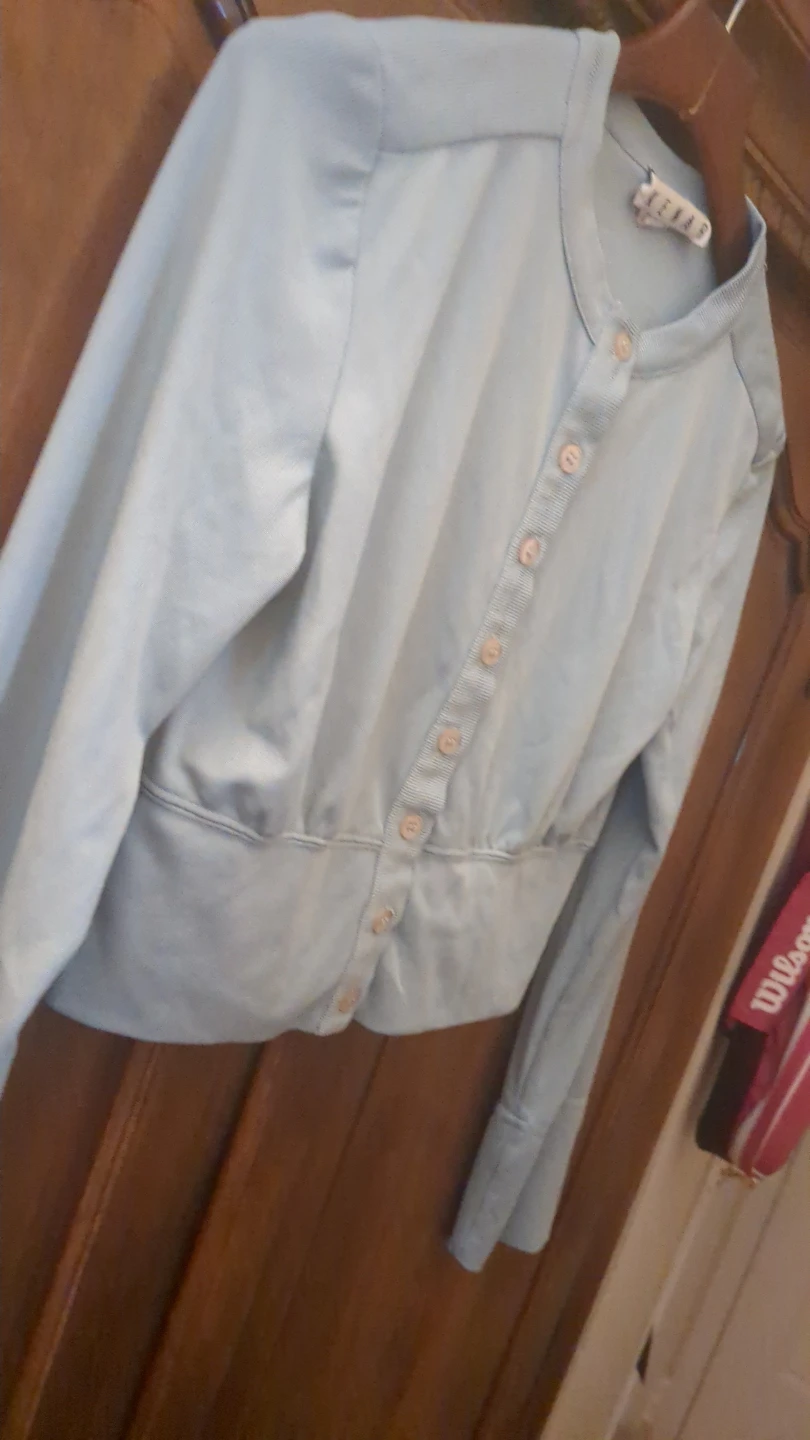 Kenar Light Blue Button-Up Cropped Cardigan - photo 3