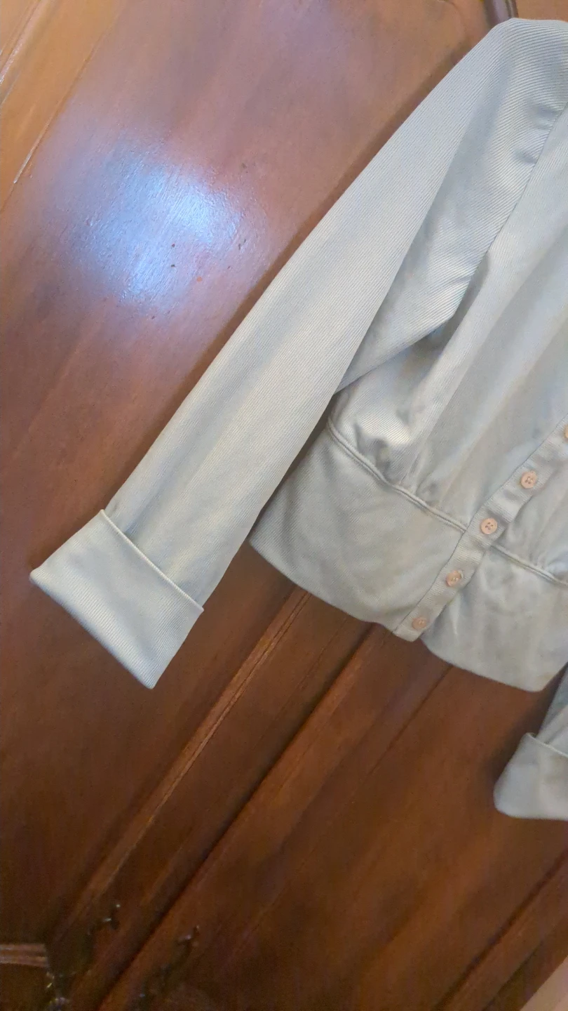 Kenar Light Blue Button-Up Cropped Cardigan - photo 4