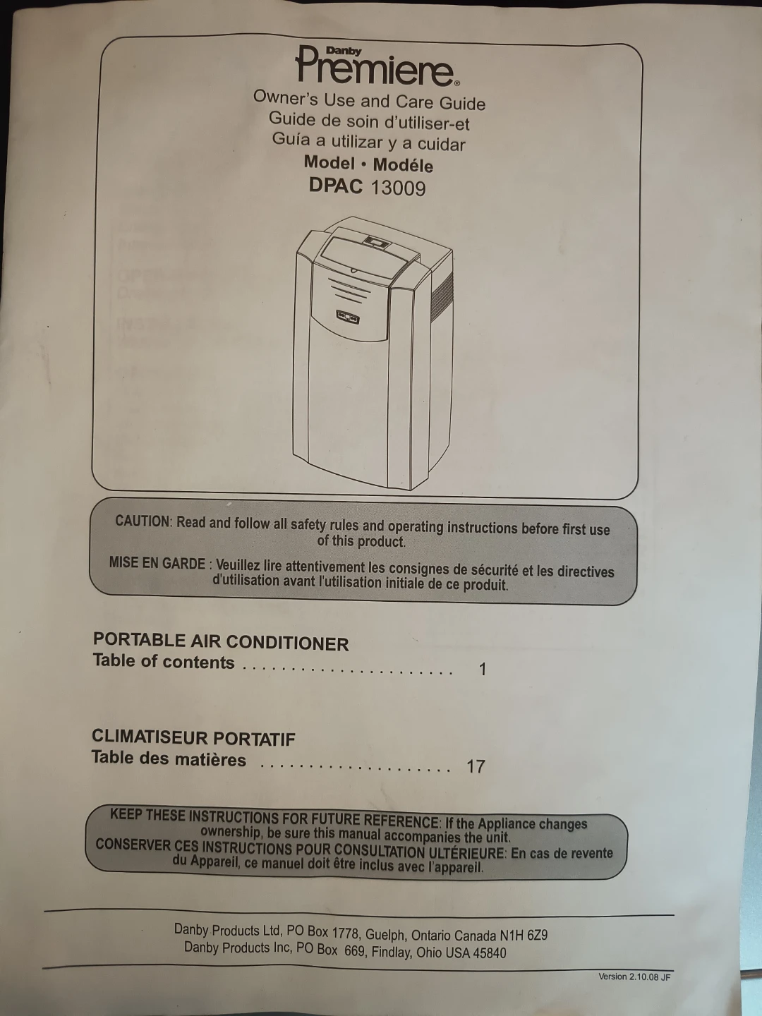 Danby Premiere Portable Air Conditioner DPAC 13009, 13000 BTU - photo 4