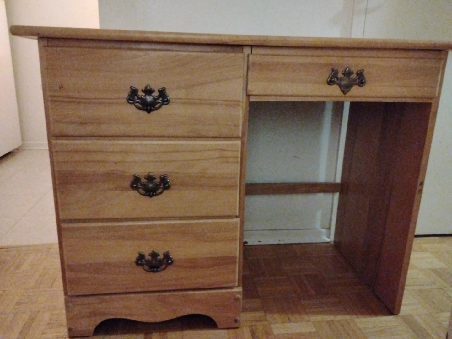 Wooden Desk with Drawers