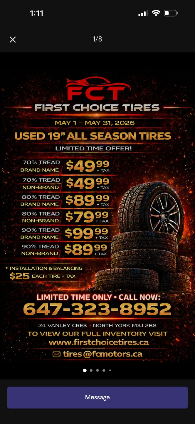 First Choice Tires - Used All Season Tires