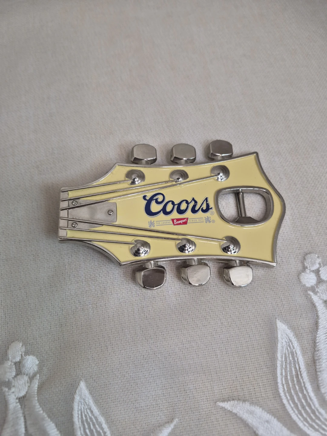 Coors Beer GUITAR Bottle OPENER Belt Buckle