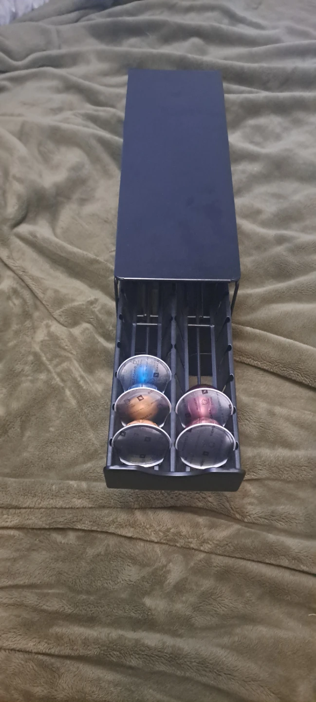 Black Coffee Pod Drawer Organizer NESPRESSO