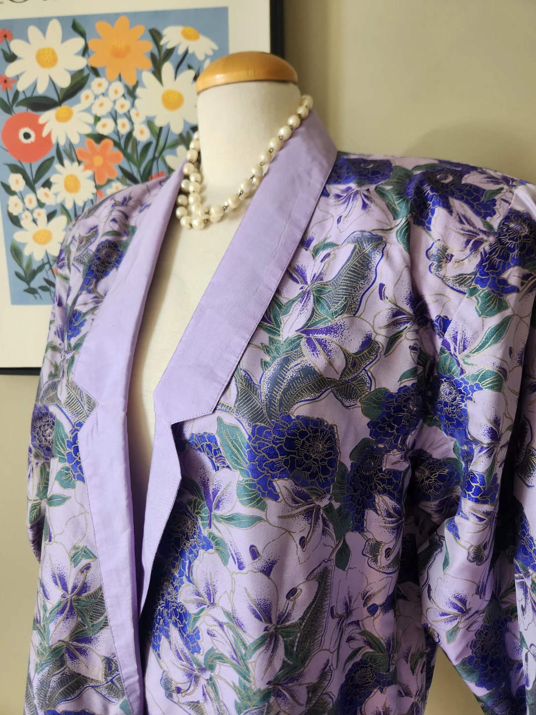 REVERSABLE silk Floral Print Kimono Jacket - photo 4