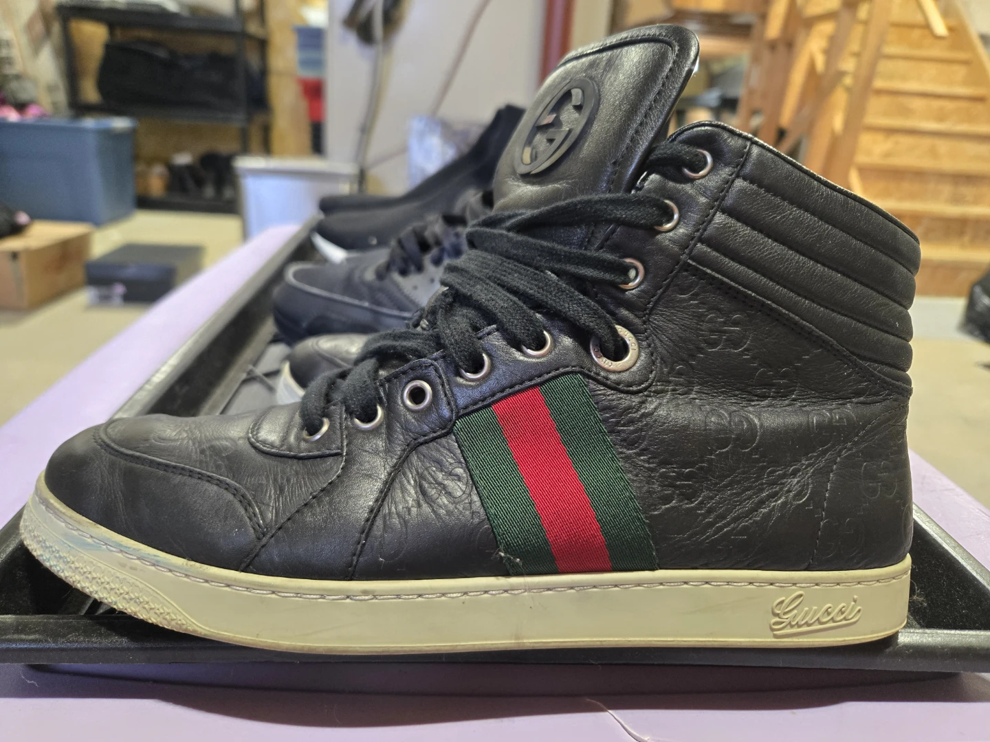 Gucci High Top Sneakers size 9 US - photo 3