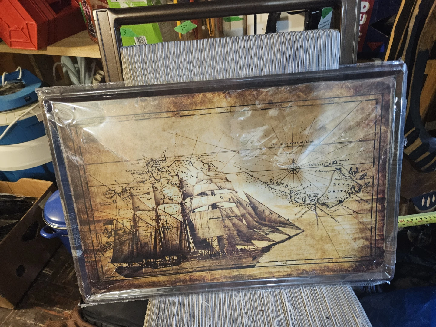 Vintage Map and Ship Decorative Wall Art - photo 2