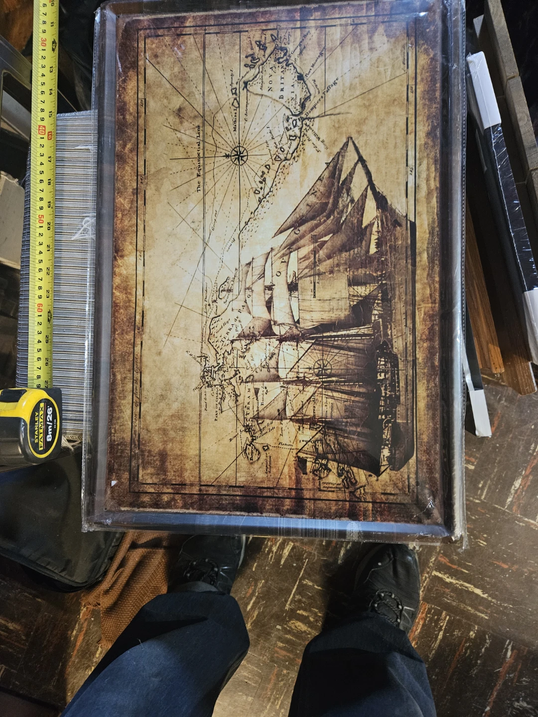 Vintage Map and Ship Decorative Wall Art - photo 5