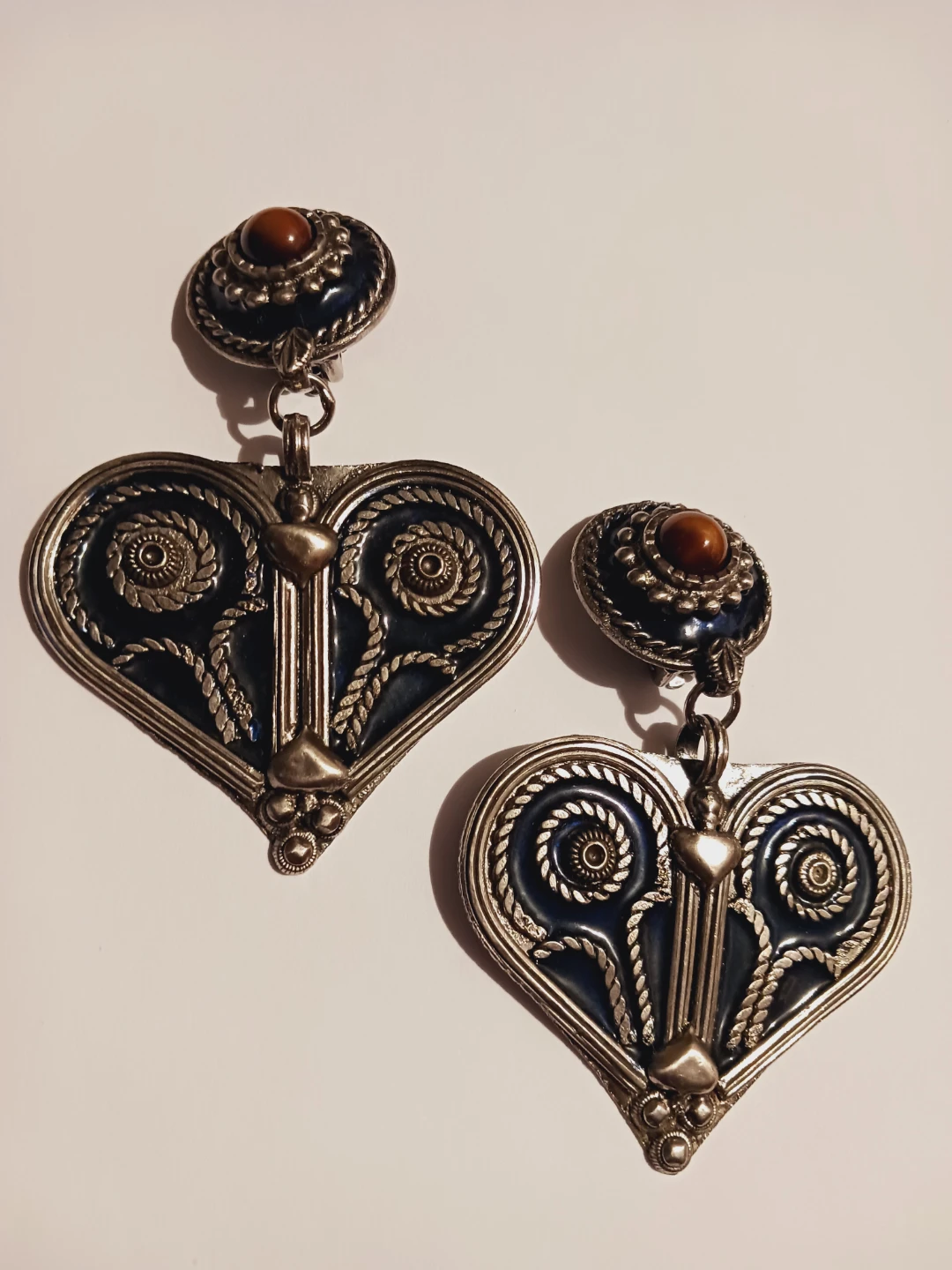 New !! Large Statement ❤️Heart Dangle Earrings - photo 3