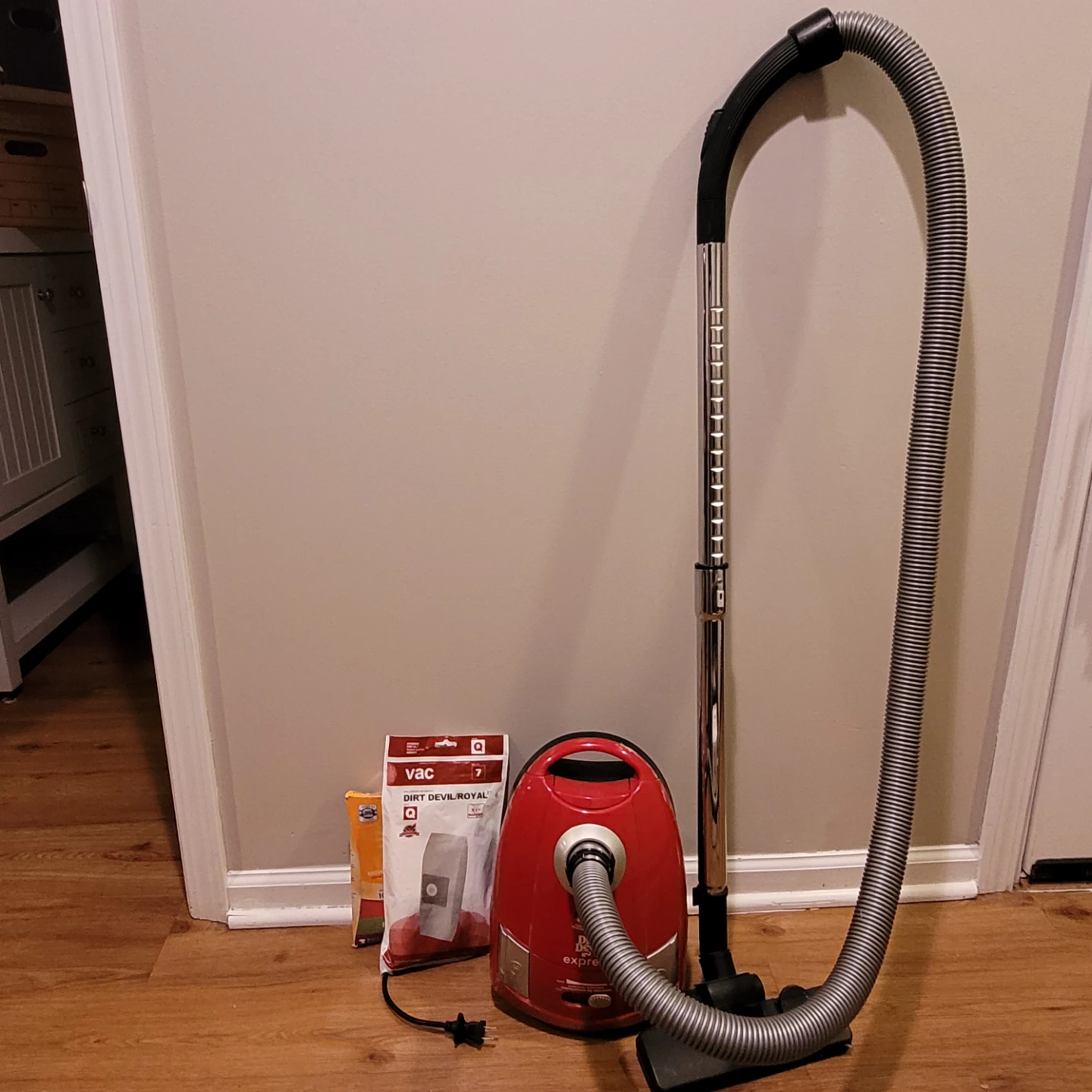 Dirt Devil Express Red Canister Vacuum