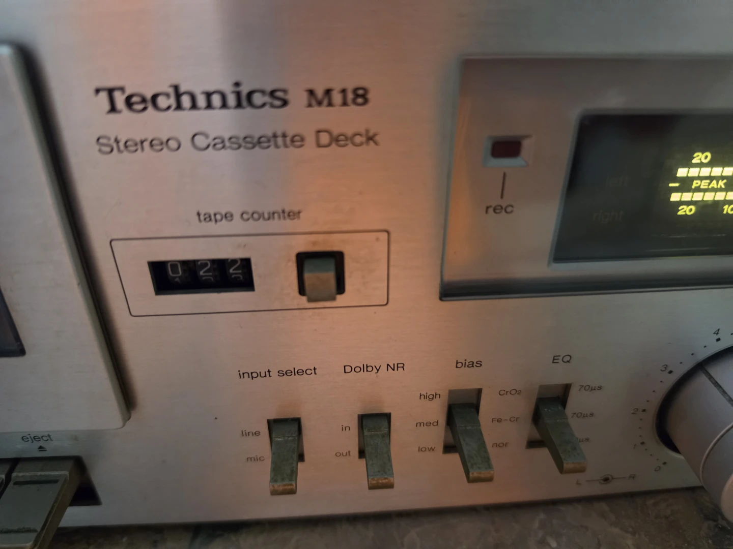 Technics RS-M18 Vintage Cassette Tape Player Recorder For Parts - photo 5