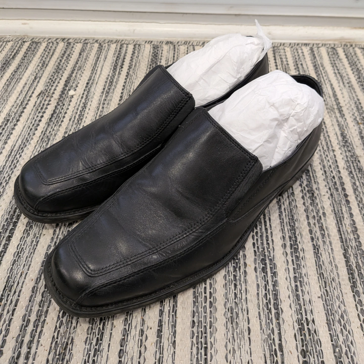 Bostonian Men's Black Leather Loafers Size 9.5
