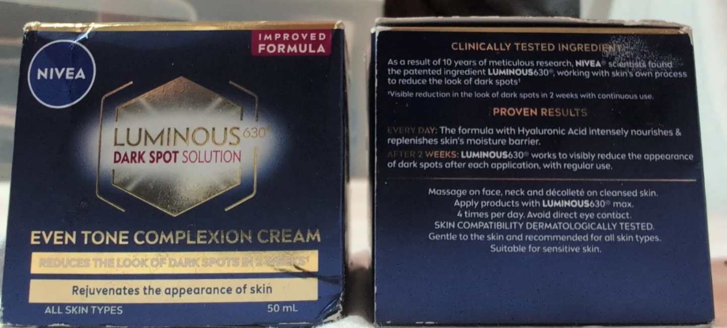 NIVEA Luminous630 Even Tone Complexion Cream 50mL