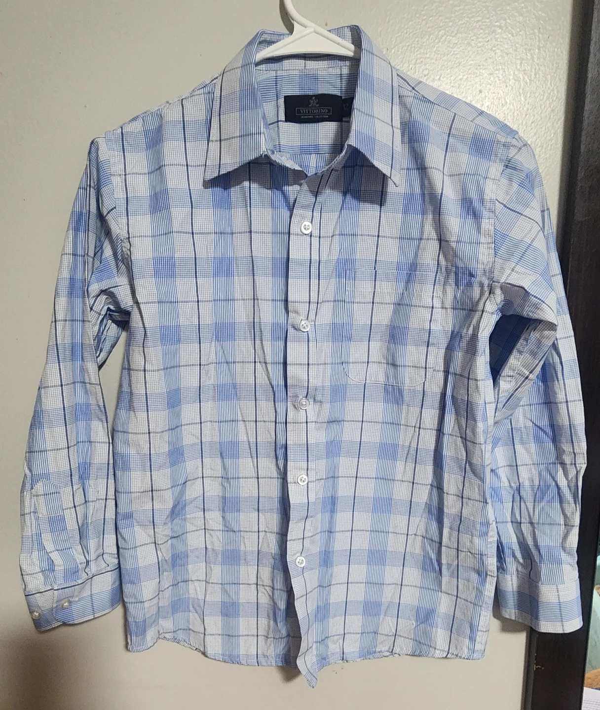 VITTORINO Signature Collection Plaid Button-Up Shirt - Size 12