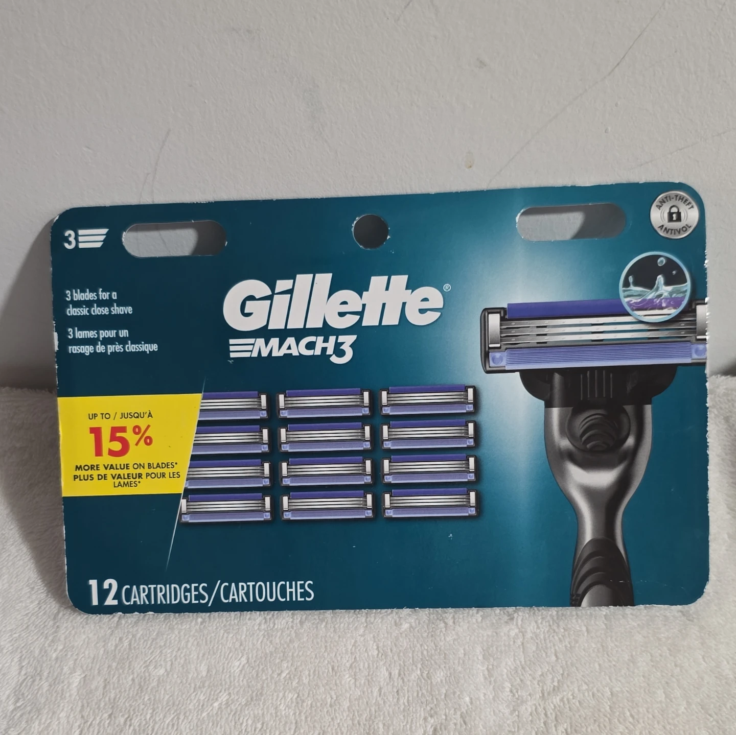 Gillette Mach3 Razor Cartridges - 12 Count